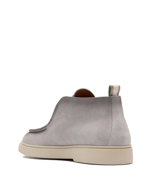Officine Creative Gray Bones 102 Suede Boots