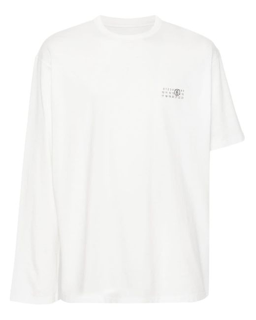 MM6 by Maison Martin Margiela T-Shirt mit Nummern-Motiv in White für Herren