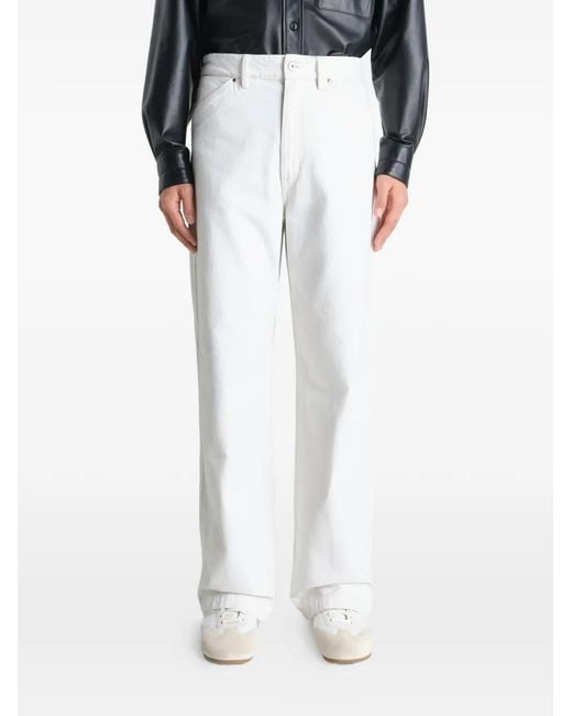 Lemaire White Wide Pants for men