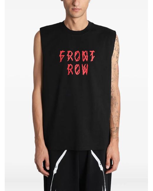 Camiseta sin mangas estampada Mugler de hombre de color Black