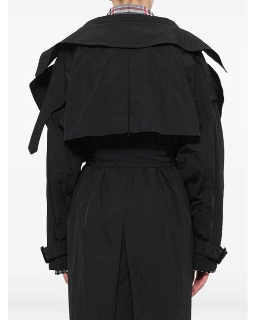 Juun.J Black Belted Oversized-Collar Coat