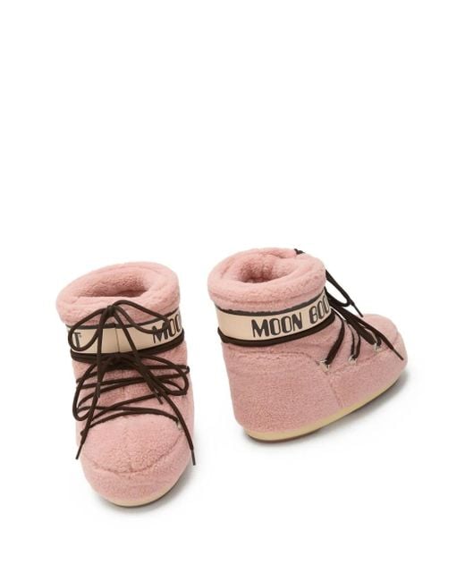 Moon Boot Pink "Icon" Low Fleece Boot
