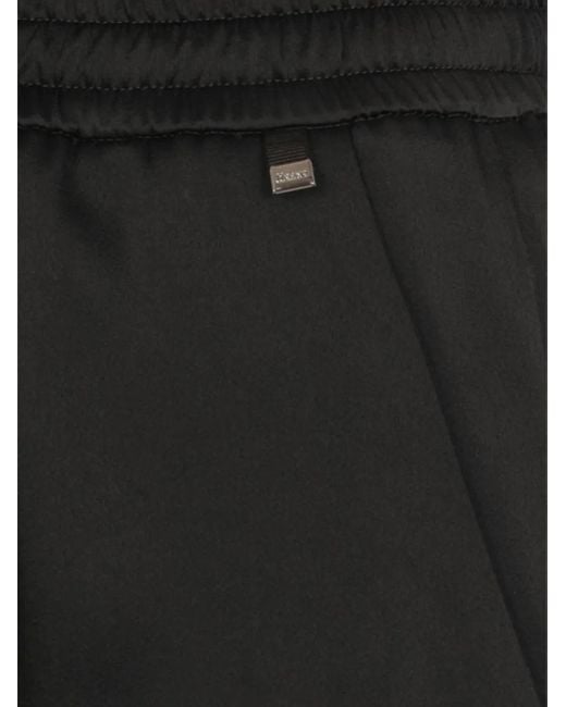 Herno Black Drawstring-Waist Trousers