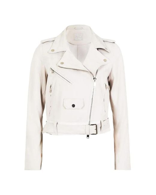 Desa Nineteenseventytwo White Notched Belted Jacket