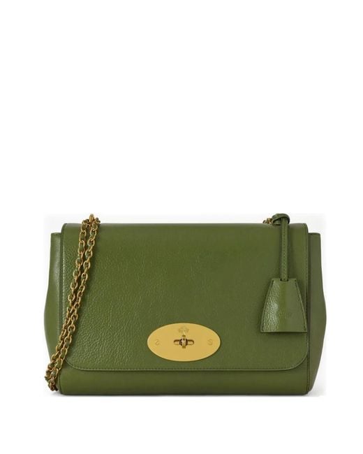 Mulberry Green Lily Leather Shoulder Bag