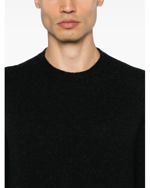 Roberto Collina Black Long-Sleeve Sweater for men