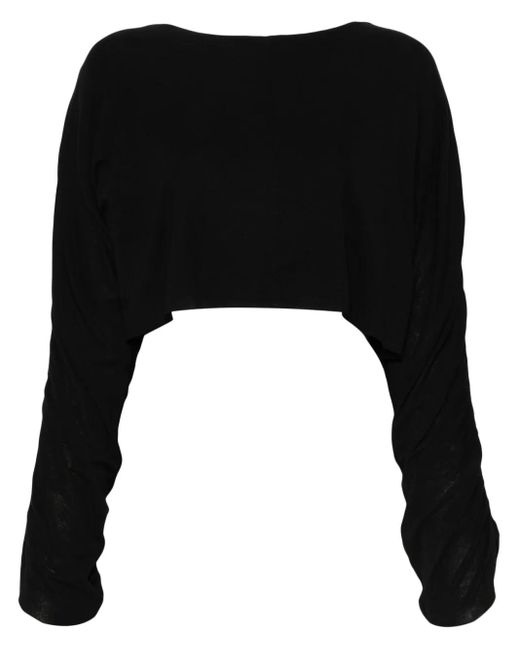 Thom Krom シャーリング クロップドトップ Black