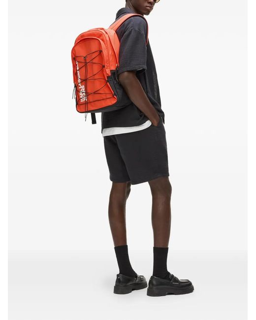 Karl Lagerfeld Red String Utility Backpack for men