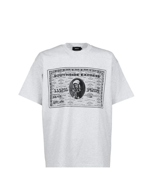 BREATH Gray Graphic T-Shirt for men