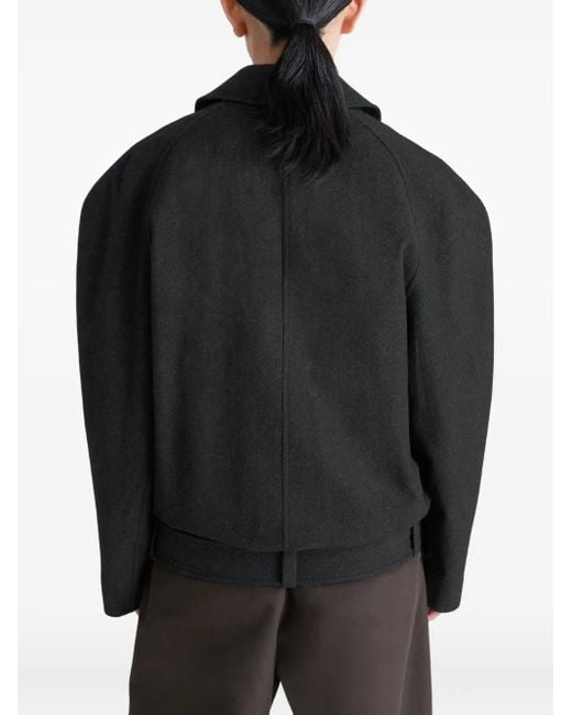 Lemaire Black Raglan-Sleeve Belted Jacket