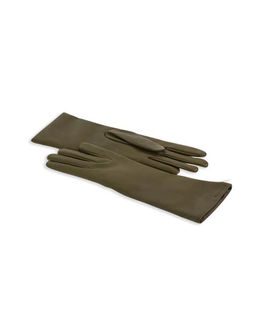 Ferragamo Green Cashmere Lining Gloves