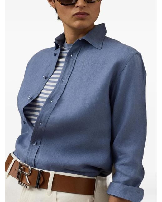 Ralph Lauren Blue Linen Shirt