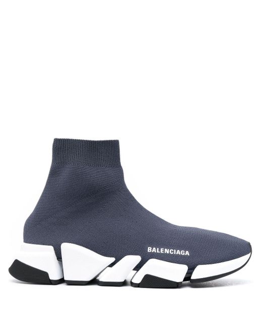 Balenciaga Blue 2.0 Speed Sock Sneakers for men