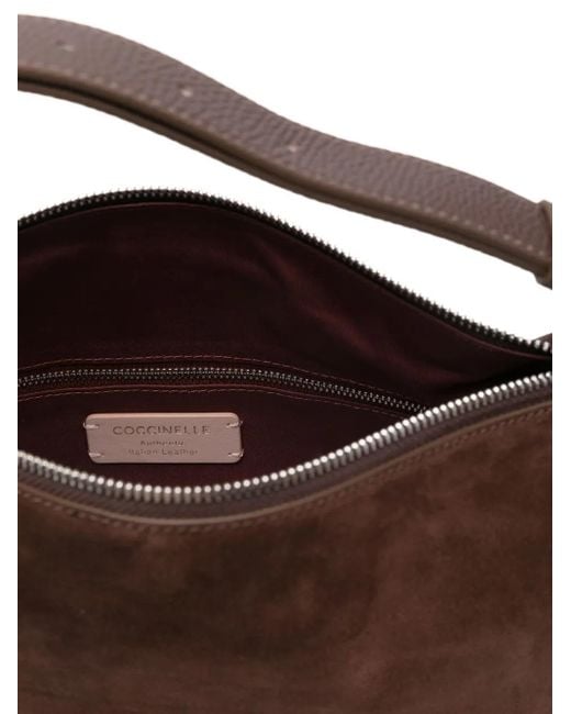 Borsa Tote Con Inserti di Coccinelle in Brown