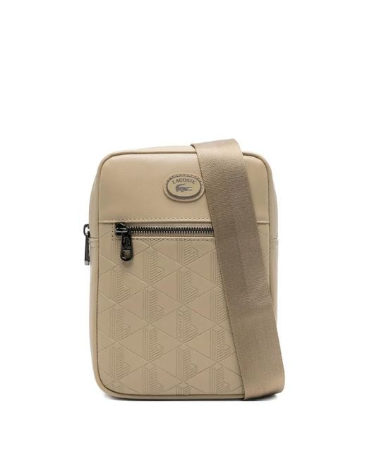 Lacoste Natural Sac À Bandoulière À Logo Embossé