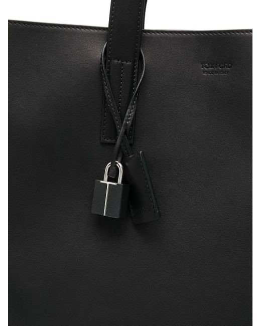 Borsa Tote Con Ciondolo di Tom Ford in Black da Uomo