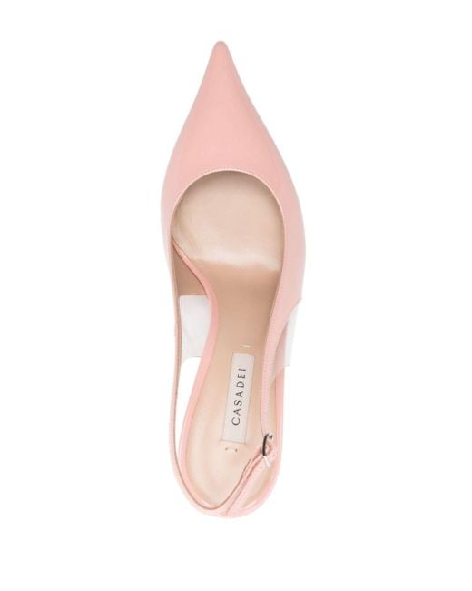 Zapatos de tacón con tira trasera Casadei de color Pink