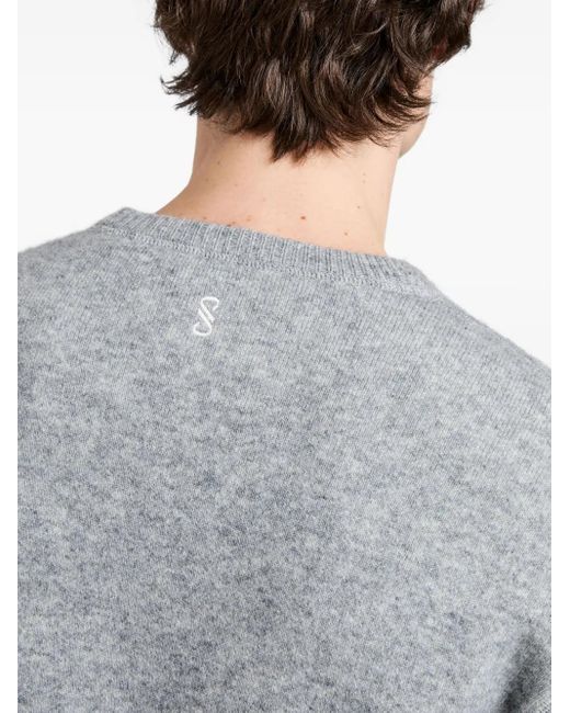 Proenza Schouler Gray Zach Crew-Neck Sweater for men