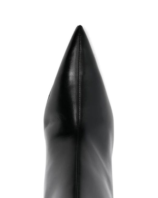 Patrizia Pepe Black 70Mm Pointed-Toe Calf Leather Boots