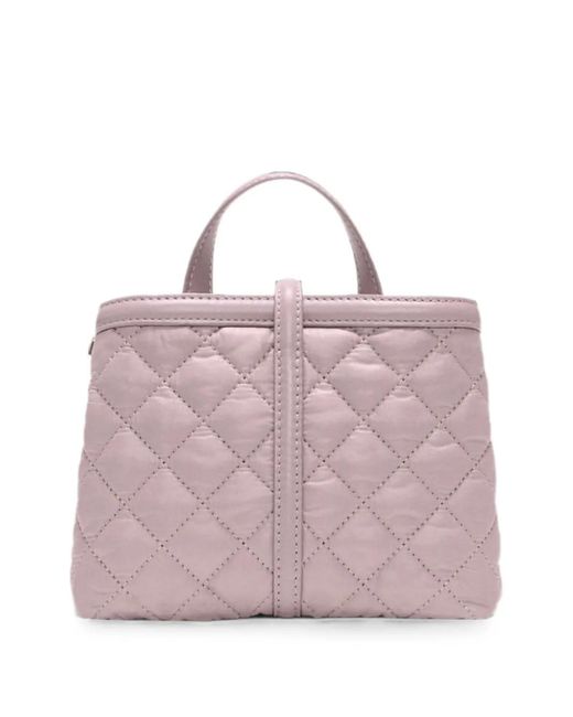 MZ Wallace Pink Mini Astor Quilted Tote Bag