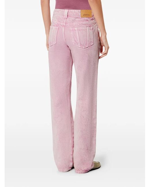 Isabel Marant Pink Jaylis Five-Pockets Jeans
