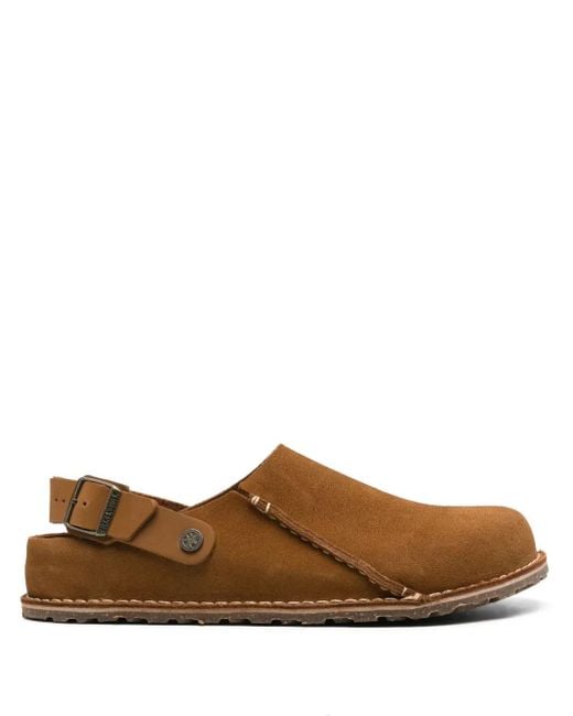 Birkenstock Brown Lutry Suede Clogs for men
