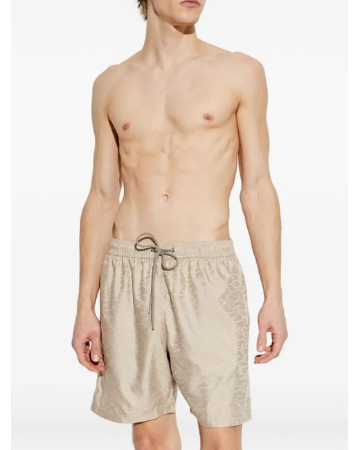 Paul & Shark White Short De Bain Imprimé À Lien De Resserrage for men