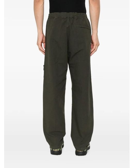 Stone Island Gray Logo-Patch Cargo Pants for men