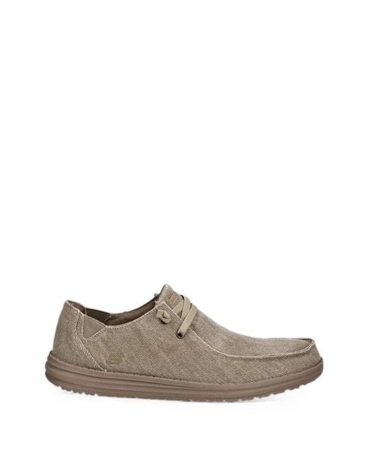 Skechers Gray Slip-Ins Melson Coronado Lace-Up Boat Shoes for men