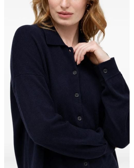 Chinti & Parker Blue Button-Down Collared Cardigan