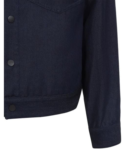 Giorgio Armani Blue Viscose Jacket for men
