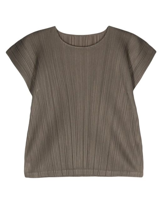 Pleats Please Issey Miyake Brown Monthly Colors: March Pleated Top