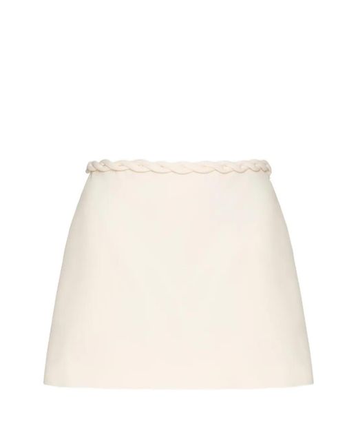Valentino Garavani Natural Twisted-Band Mini Skirt