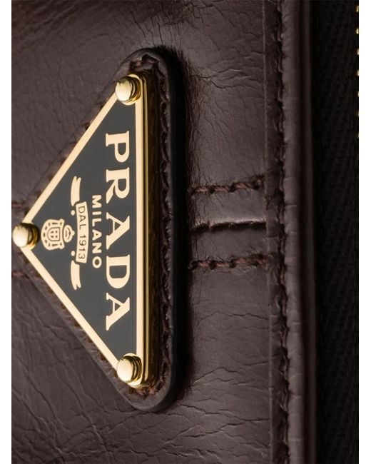 Prada Brown Leather Pouch