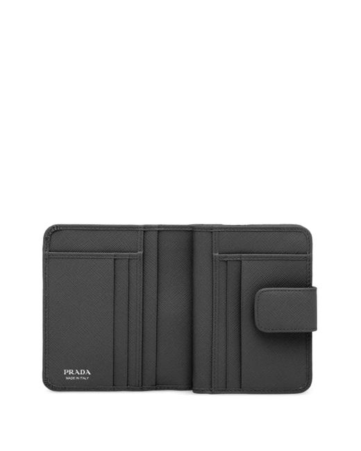 Prada Black Small Saffiano-Leather Wallet