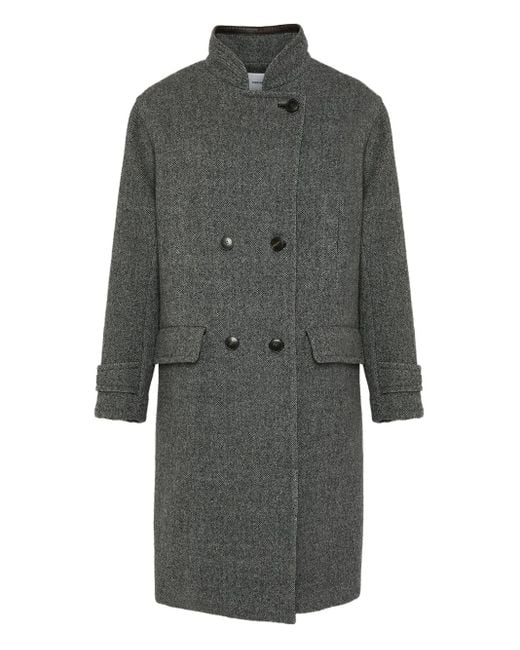 Yves Salomon ダブルコート Gray
