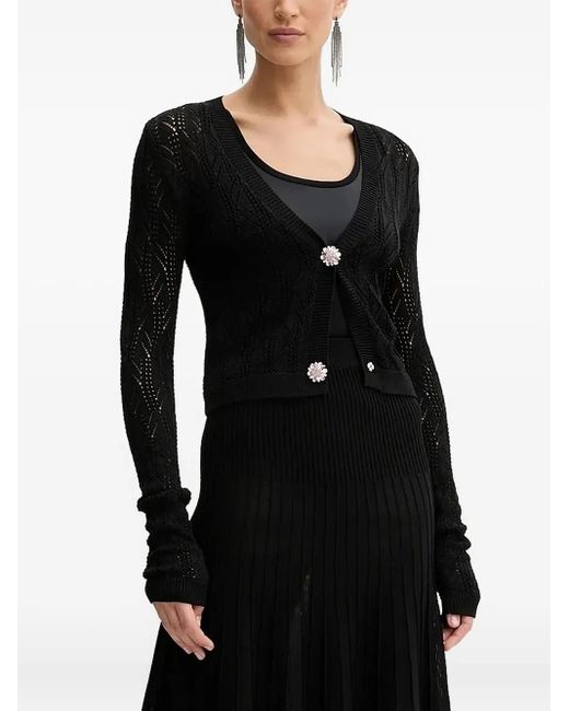 Silvian Heach Vest Met Kanten Vlak En Knoop in het Black