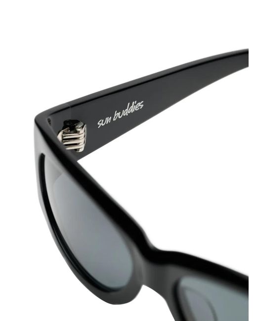 Sun Buddies Black Rafael Geometric-Frame Sunglasses