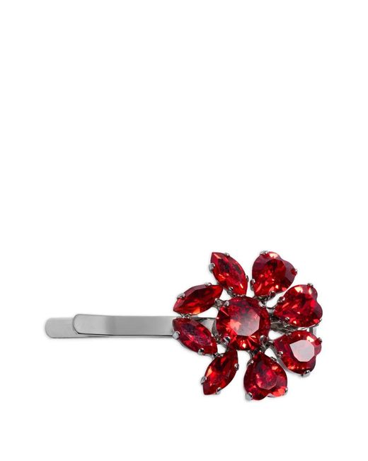Simone Rocha Red Mini Heartbloom Hair Clip
