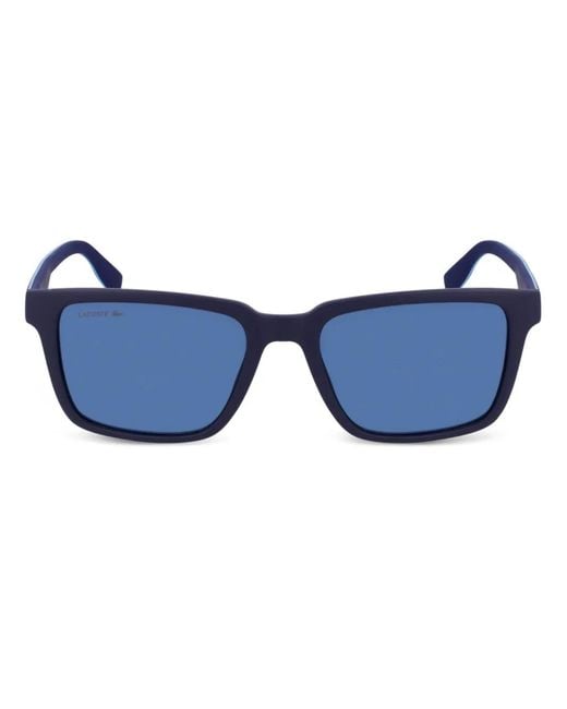 Lacoste Blue Rectangle-Frame Sunglasses for men