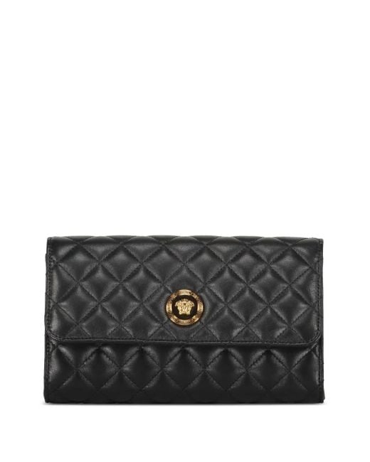 Versace Black Quilted Clutch Bag