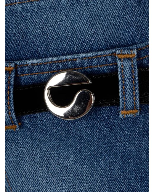 Coperni Blue Patchwork Denim Shorts