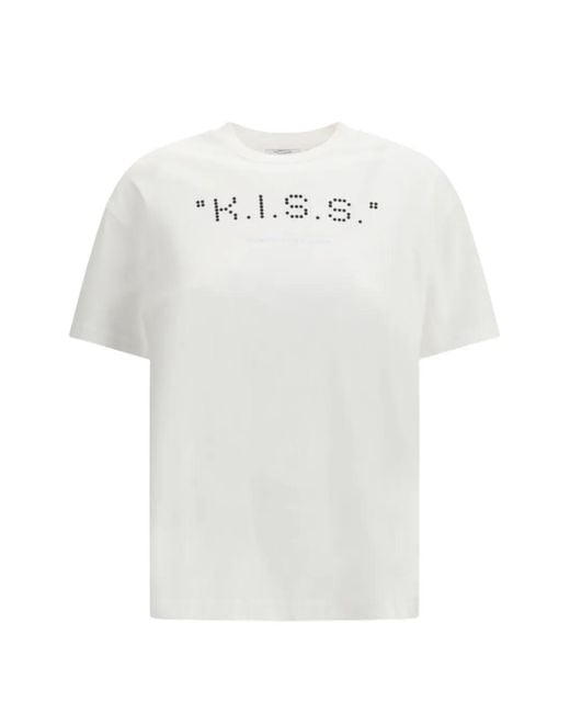 Off-White c/o Virgil Abloh White Kiss Quote Reg Relaxed Cotton T-Shirt