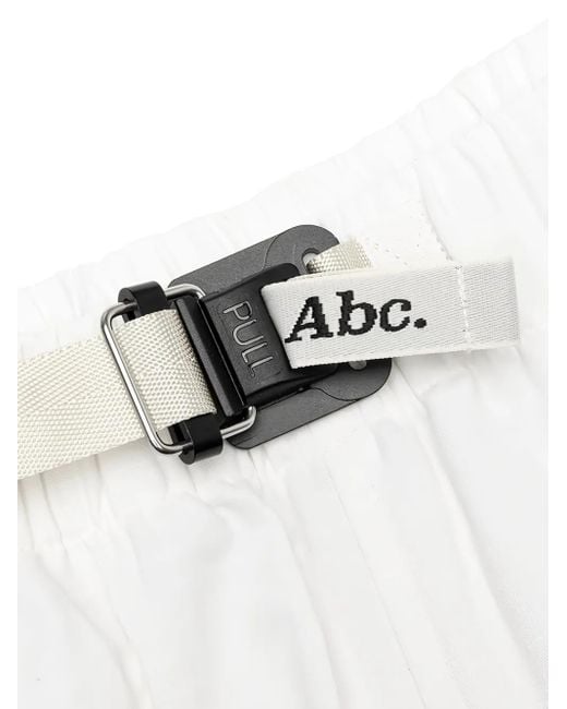 Advisory Board Crystals White Buckle-Fastening Logo Shorts for men