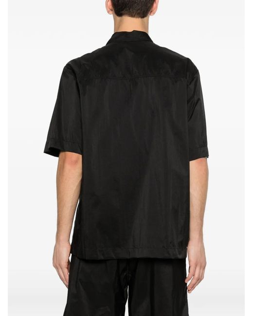 A_COLD_WALL* Black Logo-Print Short-Sleeved Shirt for men