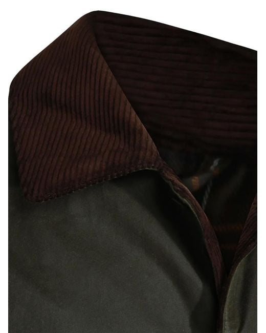 Baracuta Black X Barbour Corduroy-Collar Coat for men