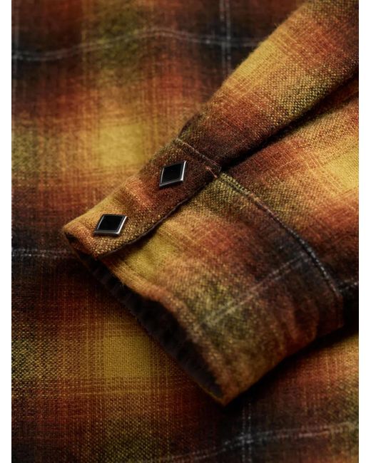 RRL Brown Plaid Button Shirt for men