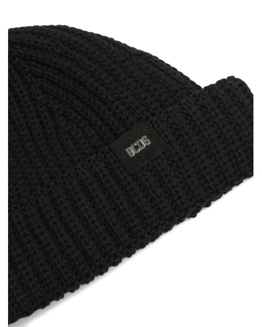 Gcds Black Giuly Beanie Hat for men
