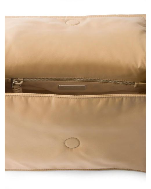 Prada Brown Small Traveller Padded Shoulder Bag