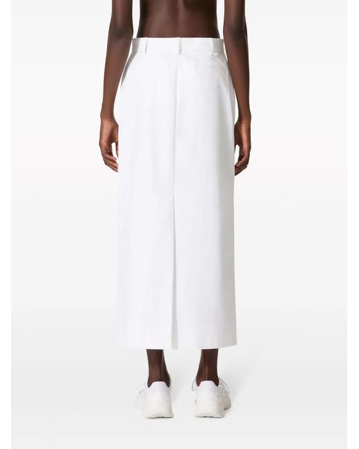 Valentino Garavani White Compact Poplin Skirt